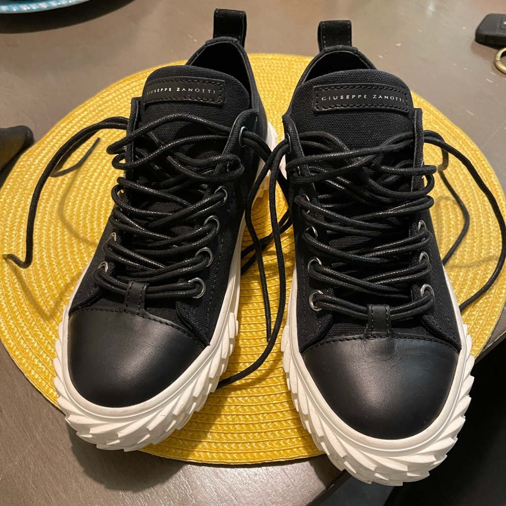 Giuseppe Zanotti Black and White High-Top Sneakers